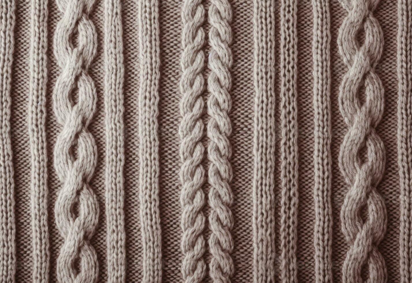 AI generated Knitted sweater texture, background with copy space. AI Generated photo