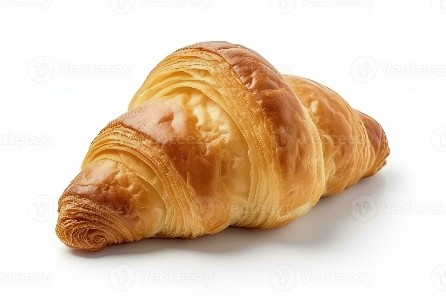 AI generated Croissant isolated on white background. AI Generated photo