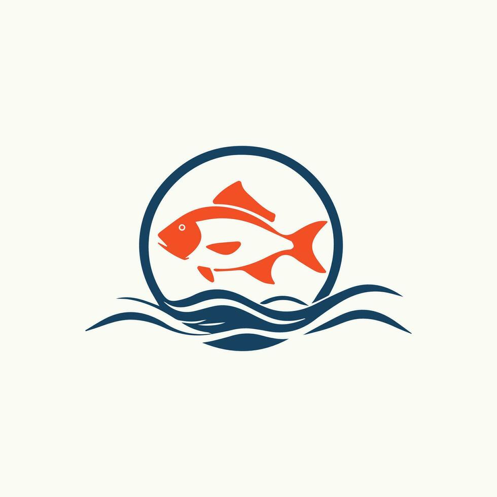 sencillo pescado icono vector ilustración