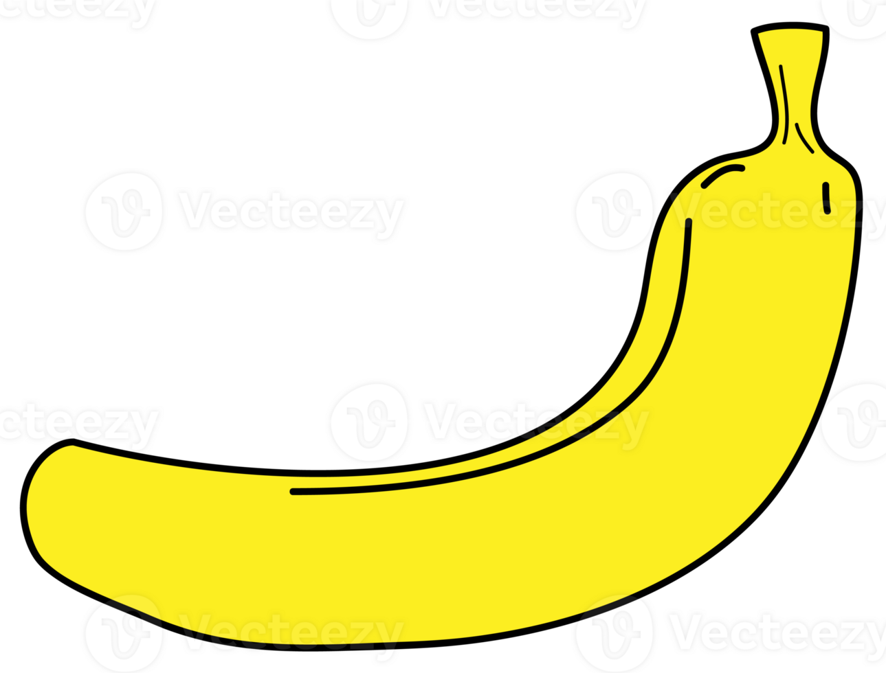 Banana cartoon illustration on transparent background. 35969449 PNG