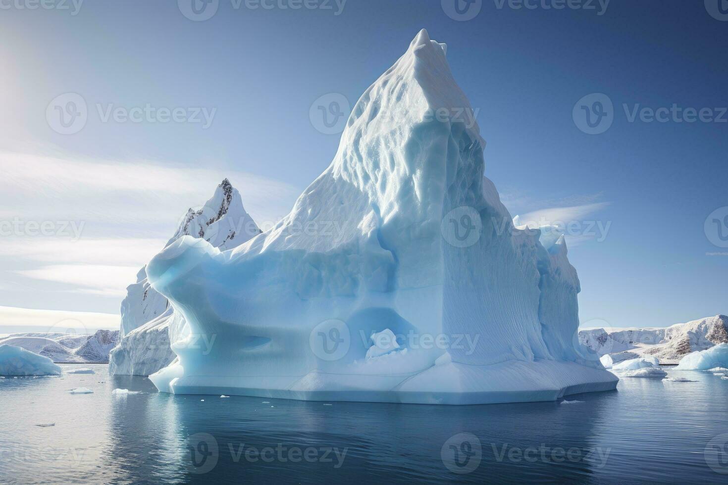 AI generated Iceberg in Greenland. AI Generated photo