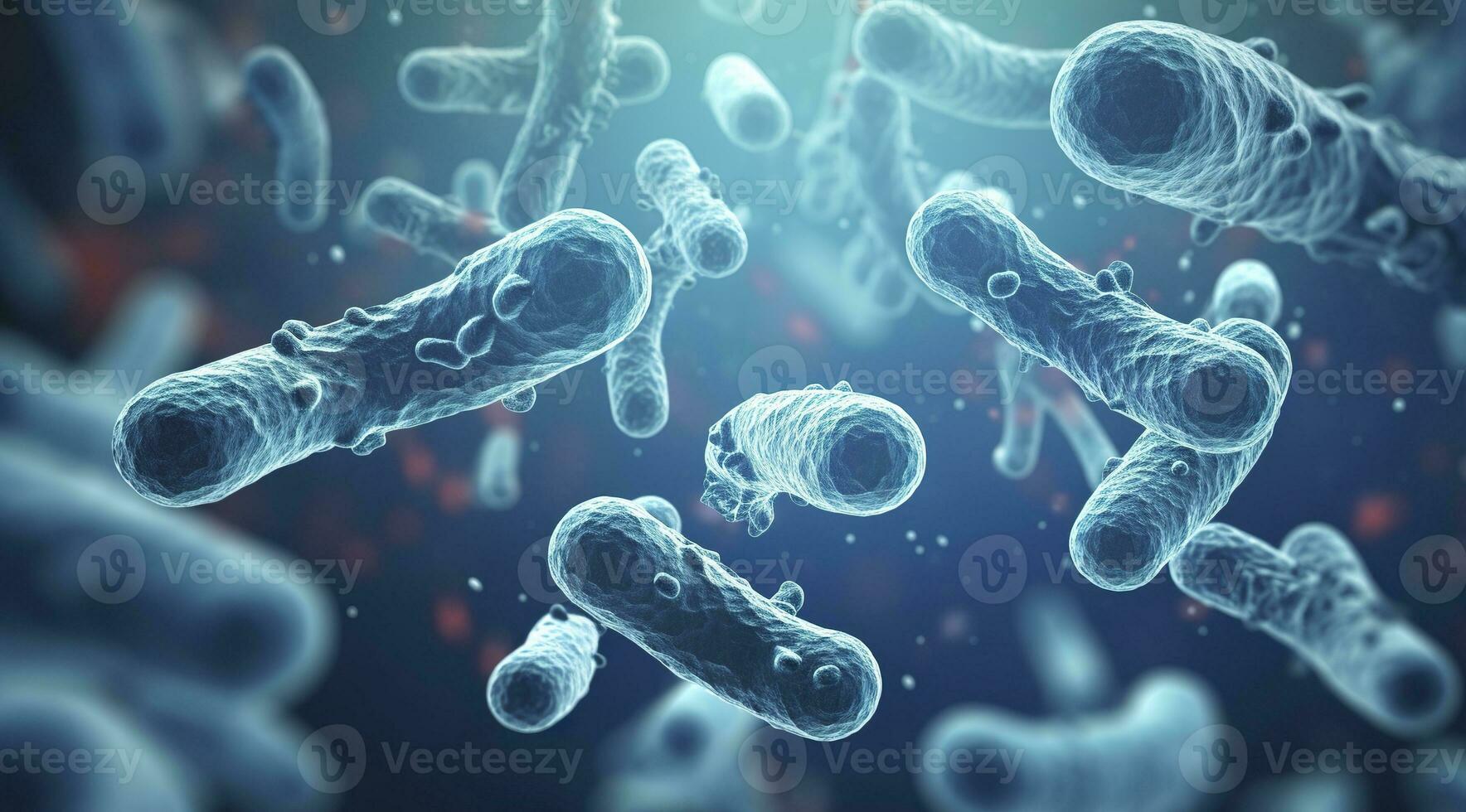 AI generated Legionella pneumophila Bacteria. Medical 3d illustration. AI Generated photo