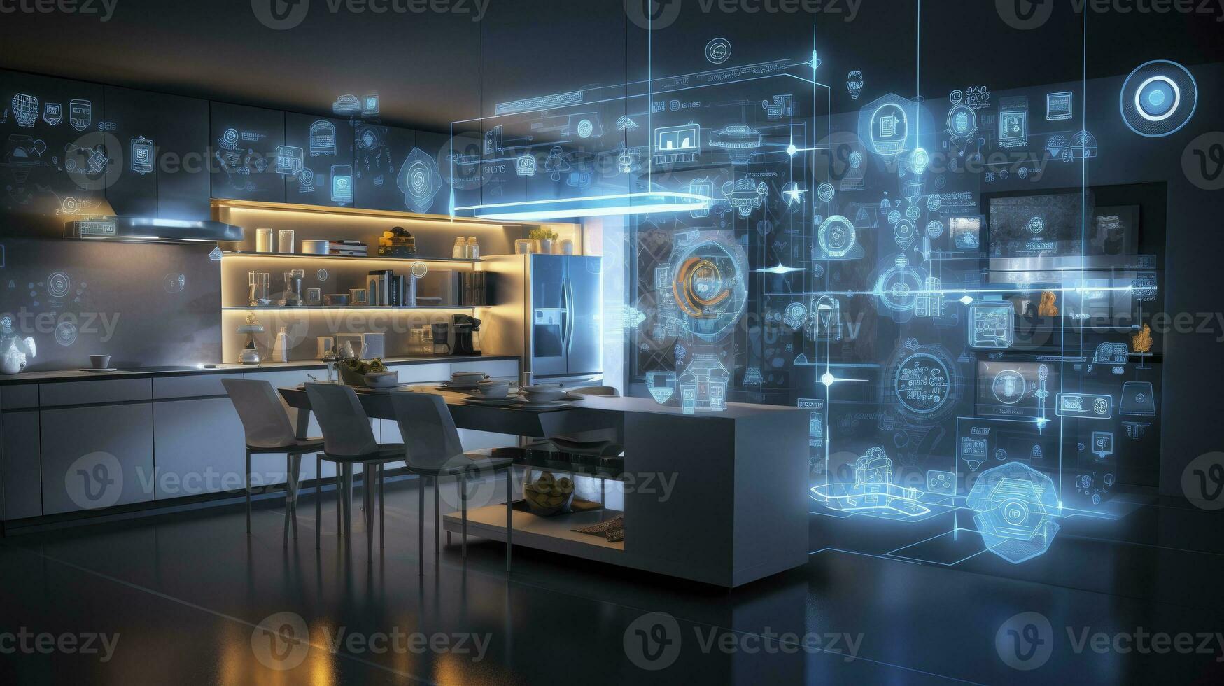 AI generated Connected Living, The IoT Revolution in Smart Homes. AI Generated photo