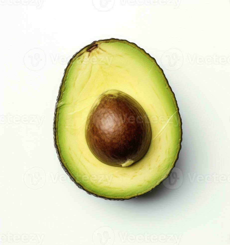 AI generated Avocado on white background. AI Generated photo