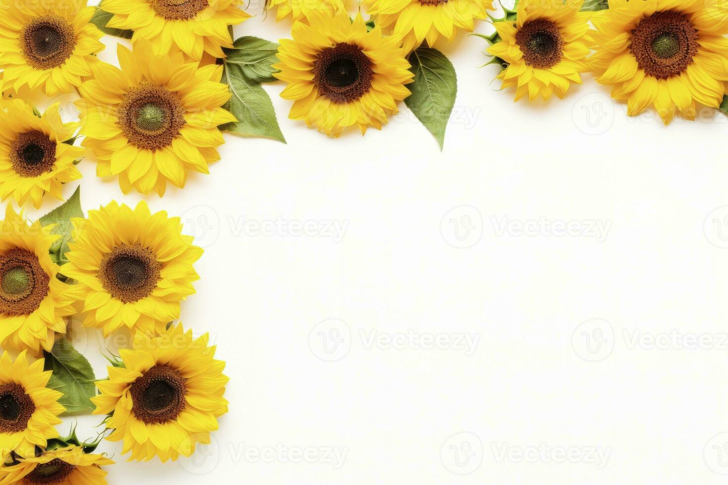 ai generado girasol antecedentes con Copiar forma. ai generado foto