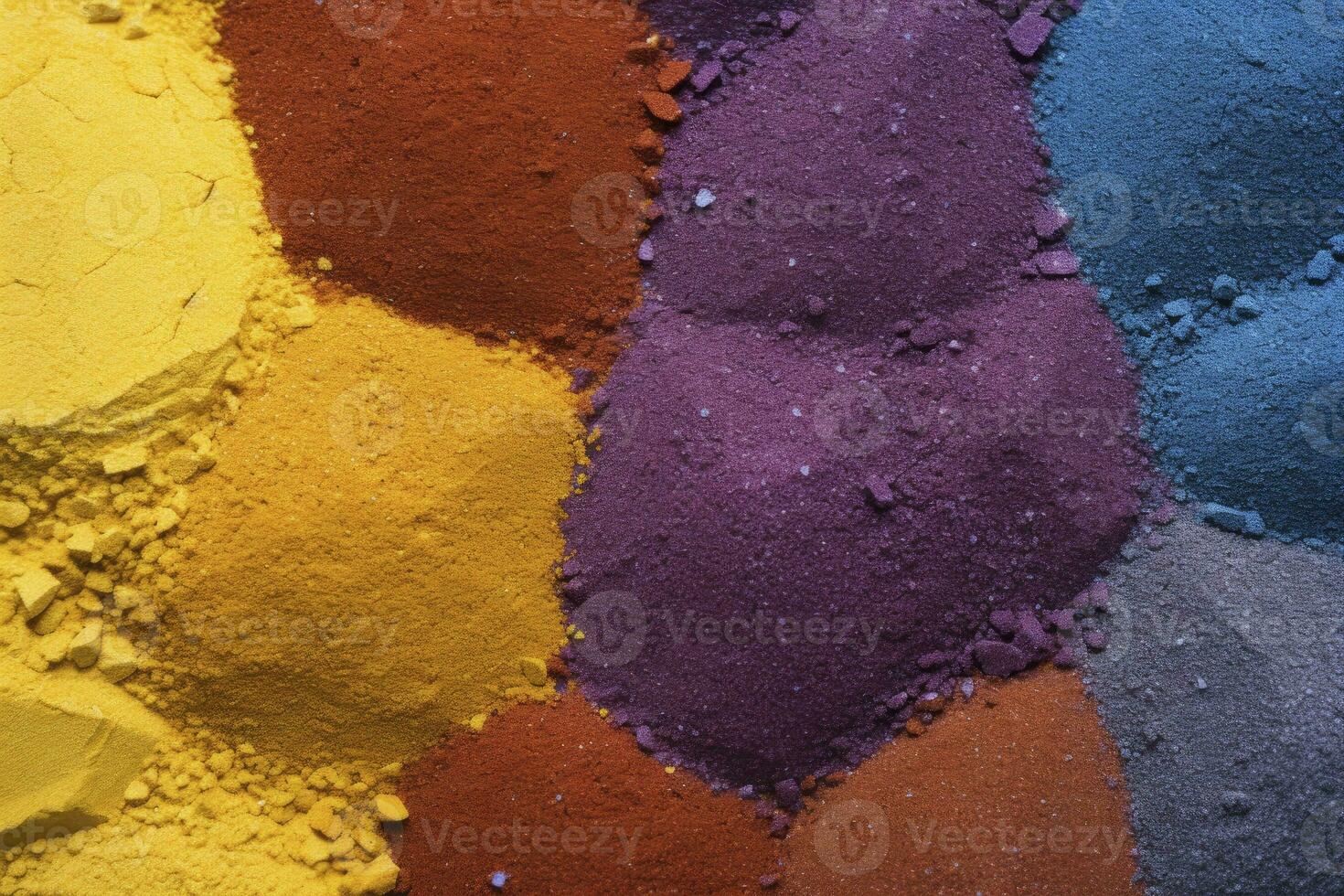 AI generated Close up of multi coloured sand background. AI Generated. photo