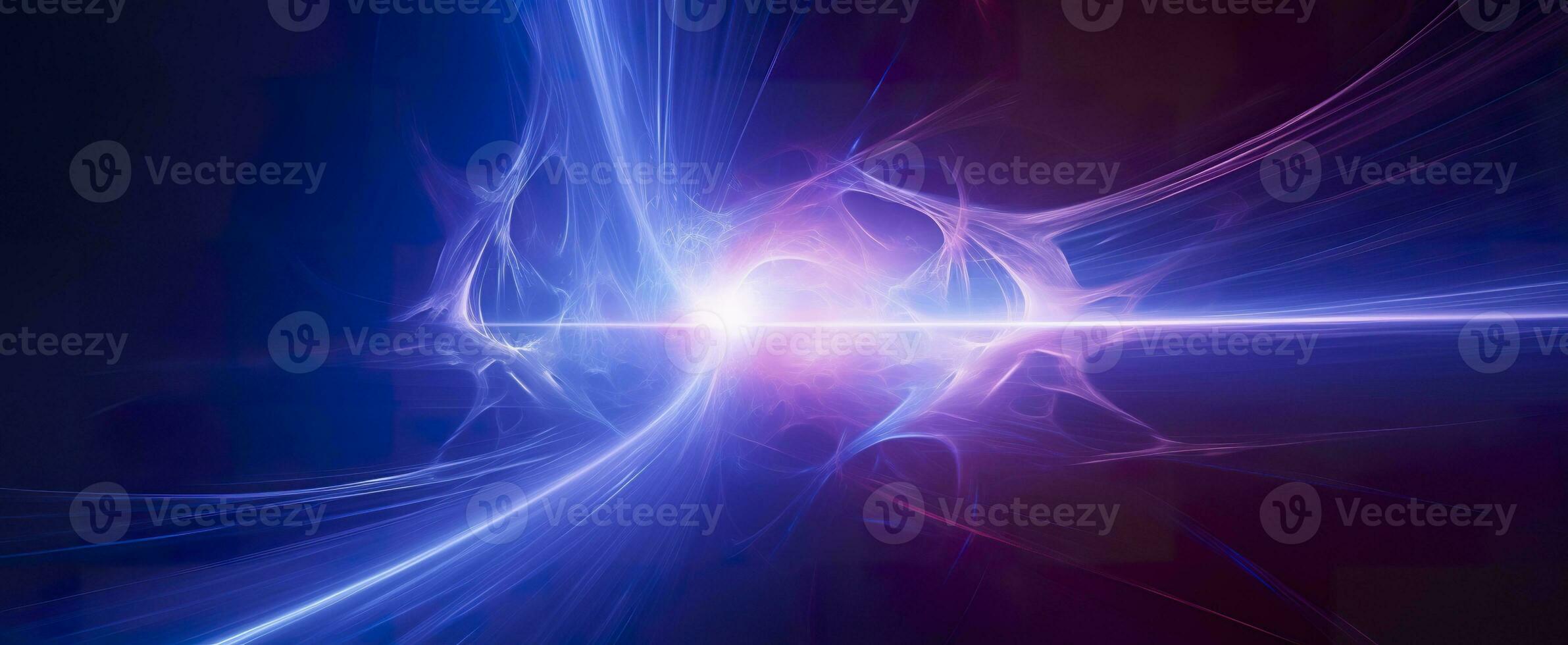 AI generated Neon colored glowing high energy singularity in space, 3D rendering. AI Generated photo
