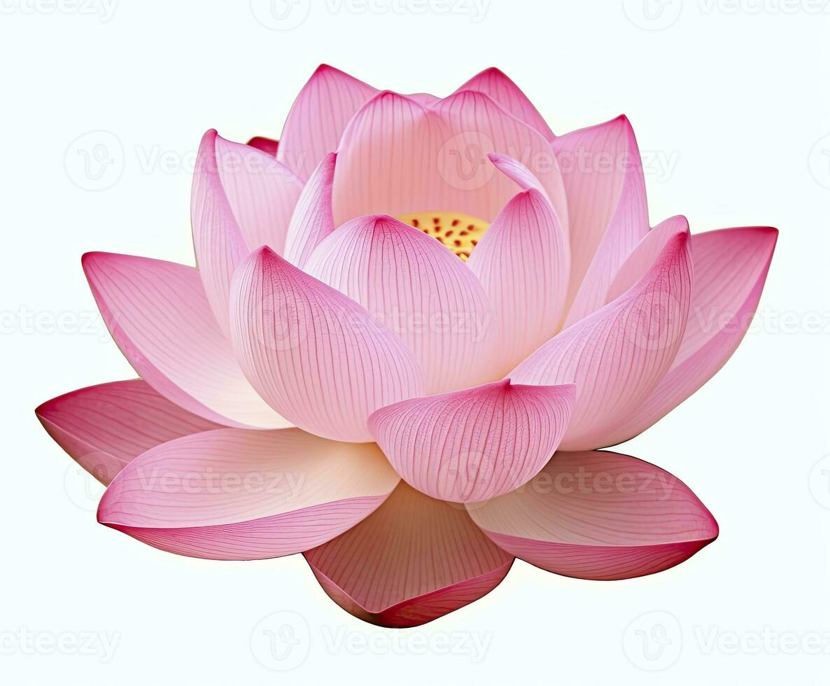 AI generated Lotus flower on white background. AI Generated photo