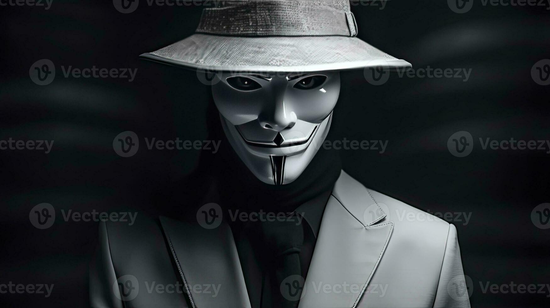 ai generado binario intriga. anónimo robótico hacker concepto de hackear. ai generado foto