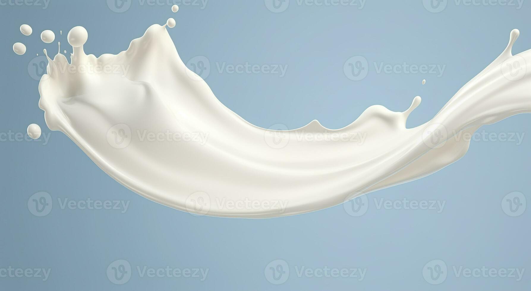 AI generated White milk splash isolated on background, liquid or Yogurt splash,  3d illustration. Generative AI photo