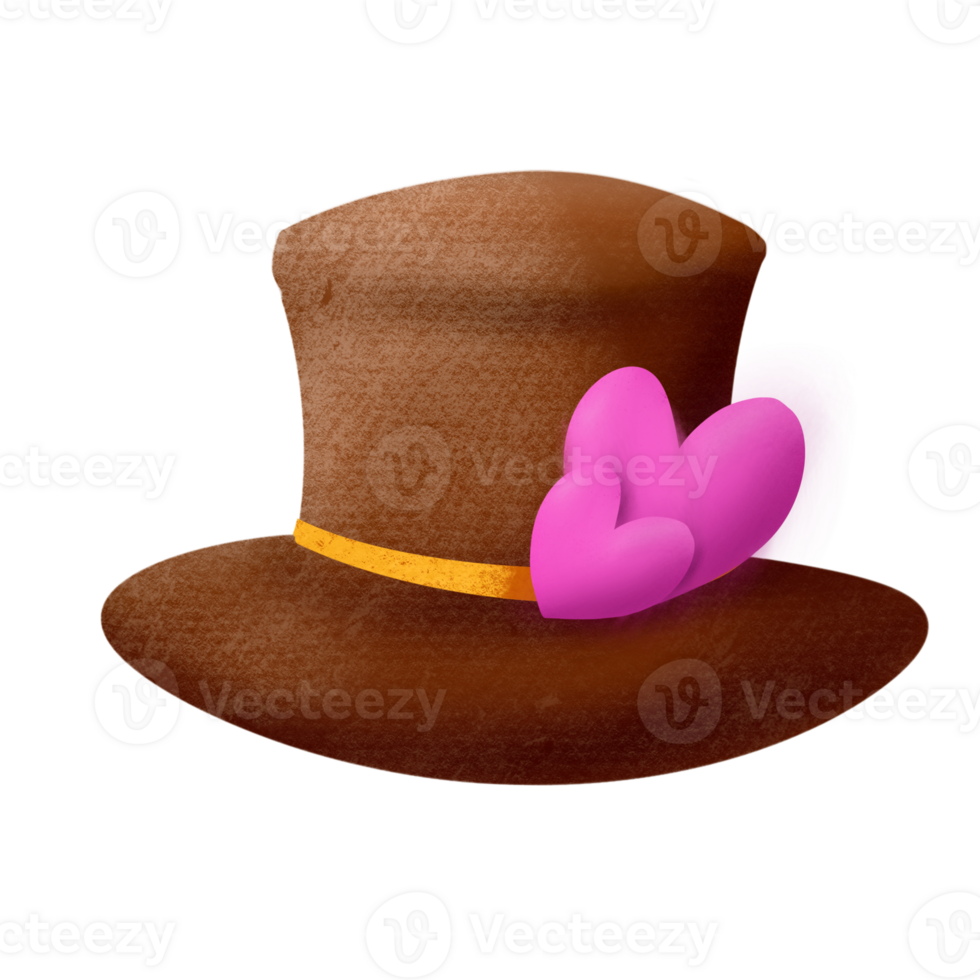 The fancy hat png image for party or fashion concept