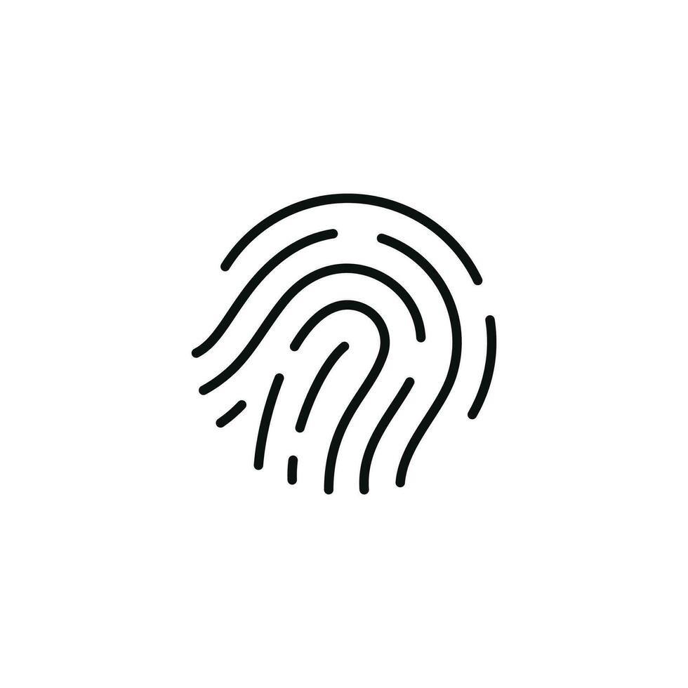 Finger print icon isolated on white background vector