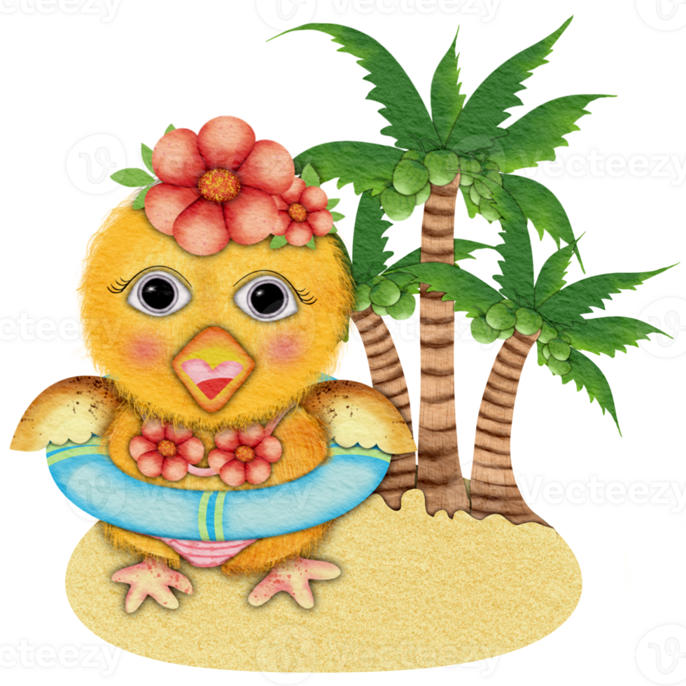 Chicks at the beach in summer png
