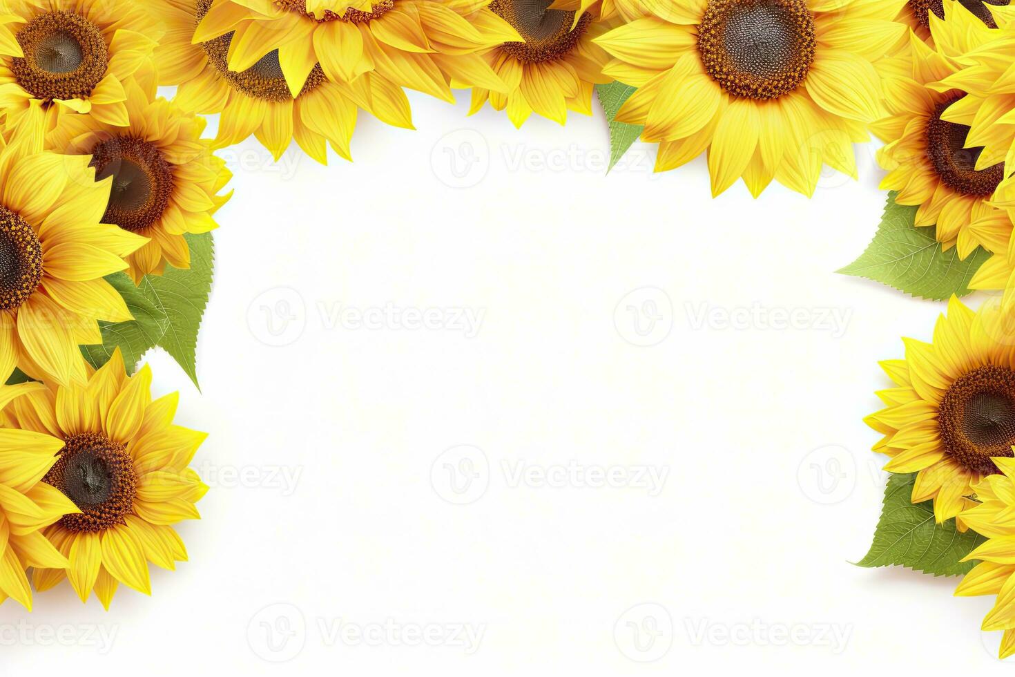 ai generado girasol antecedentes con Copiar forma. ai generado foto