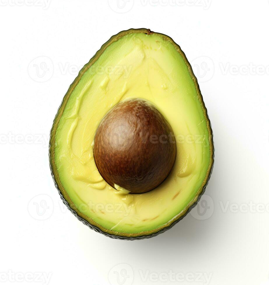 ai generado aguacate en blanco antecedentes. ai generado foto