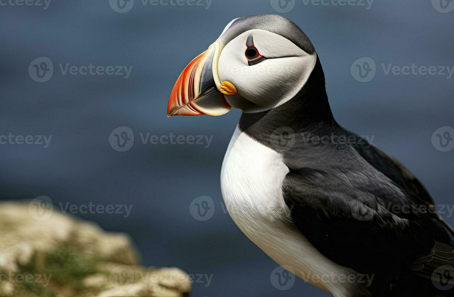 AI generated Atlantic Puffin Bird. AI Generated photo