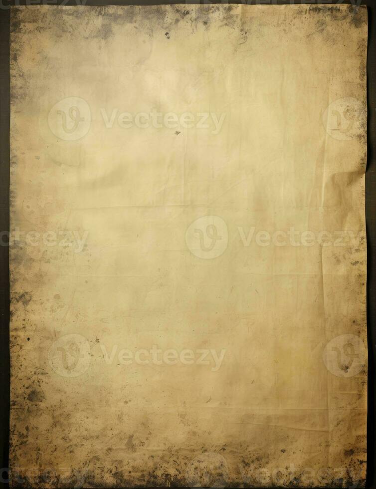 AI generated Sheet of vintage yellowed paper. AI Generated photo