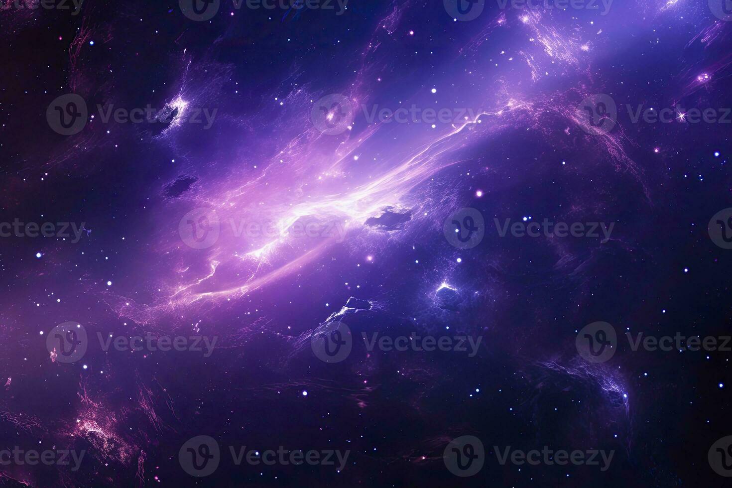 AI generated Purple Galaxy space stars in Outer Space. AI Generated photo