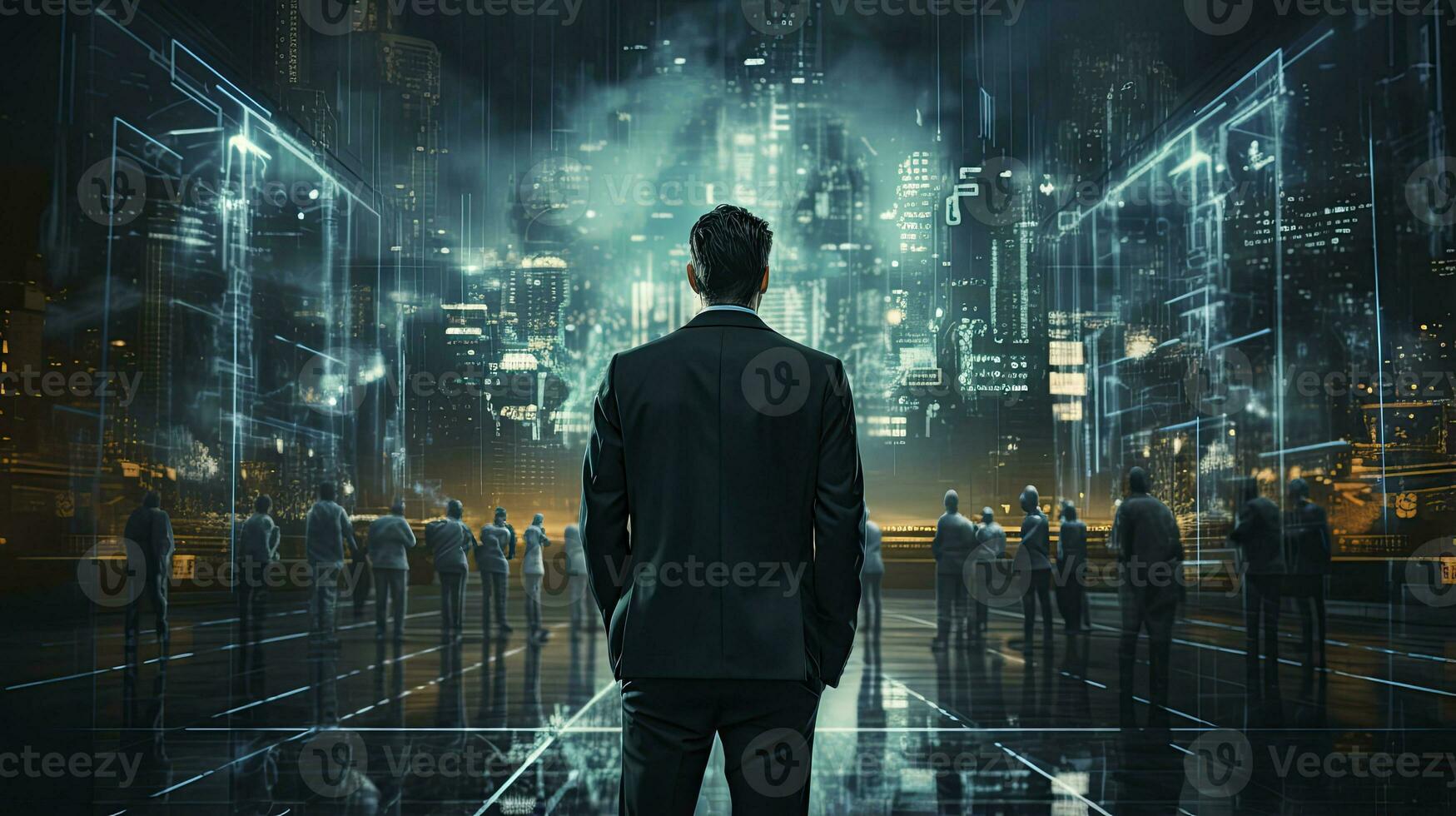 AI generated Cybersecurity in the Digital Business Landscape. AI Generated photo