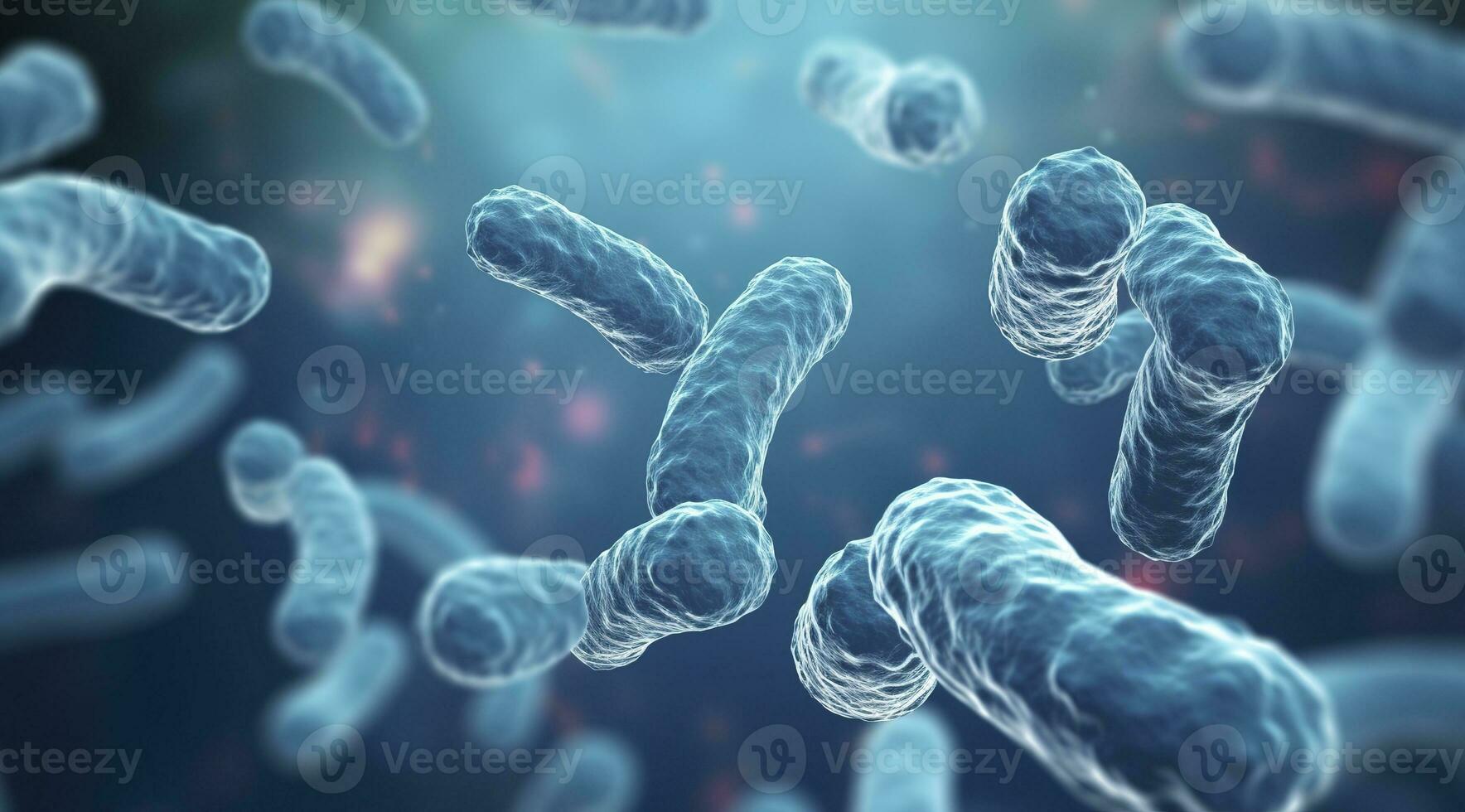 AI generated Legionella pneumophila Bacteria. Medical 3d illustration. AI Generated photo