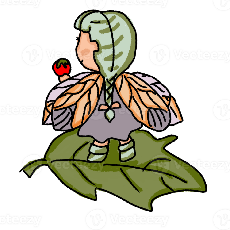 Autumn with cute fairy png