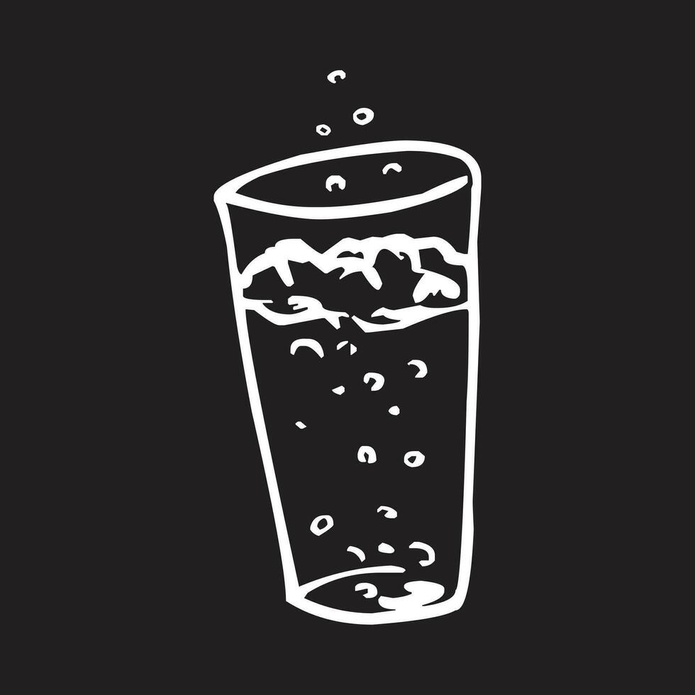 Water Glass Silhouette Vector