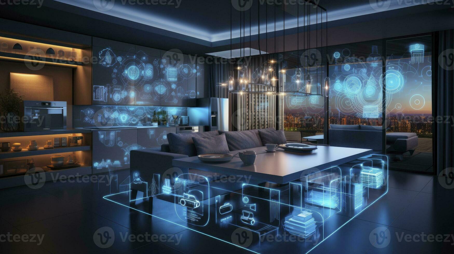 AI generated Connected Living, The IoT Revolution in Smart Homes. AI Generated photo