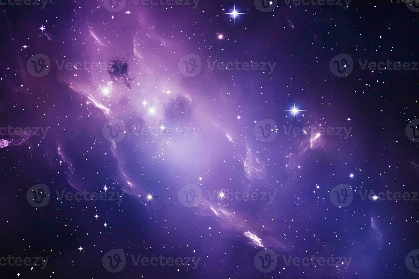 AI generated Purple Galaxy space stars in Outer Space. AI Generated photo