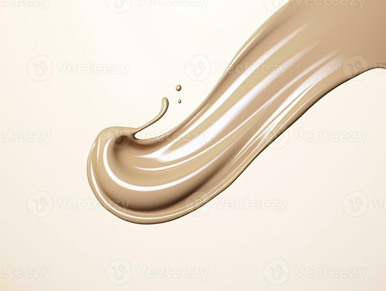 AI generated Liquid foundation splash element, fluid cosmetic cream 3d rendering. AI Generated photo