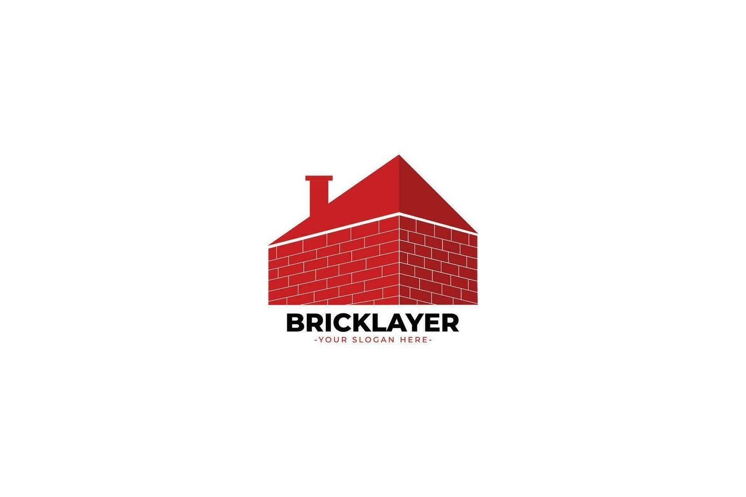 logo design for bricklayer service vector