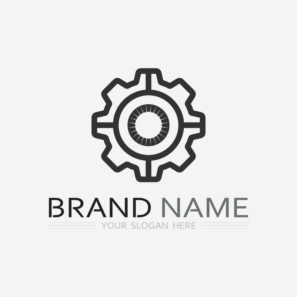 machine  engine and heavy equipment logos design icon sign vector illustration
