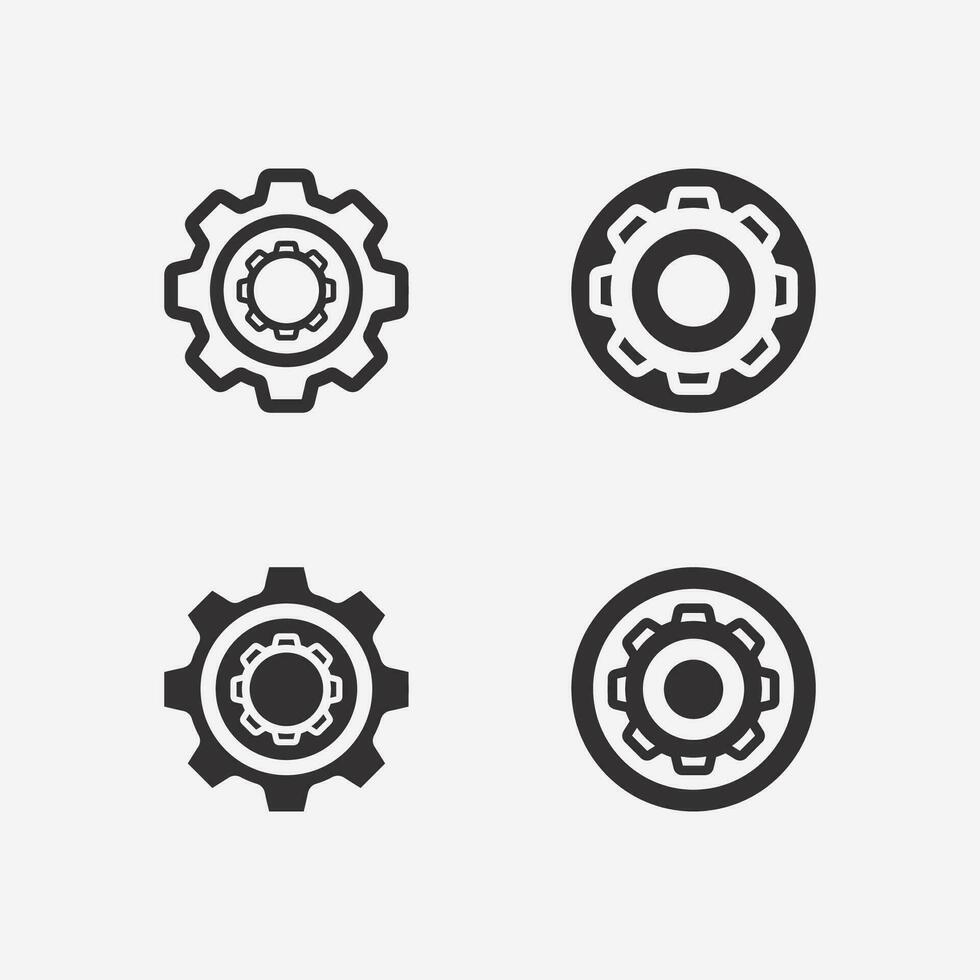 machine  engine and heavy equipment logos design icon sign vector illustration