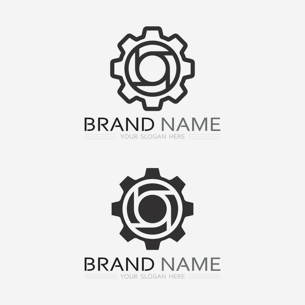 machine  engine and heavy equipment logos design icon sign vector illustration