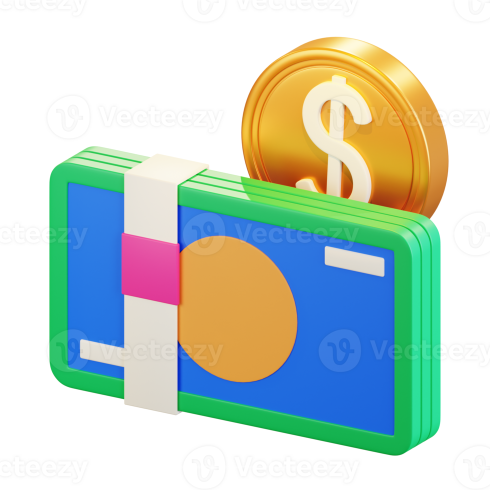 3D Fiat Money Illustration png