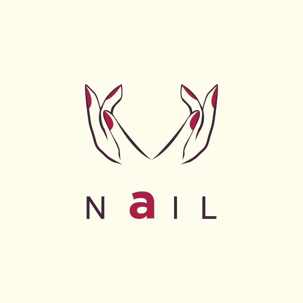 manicura y pedicure salón logo vector