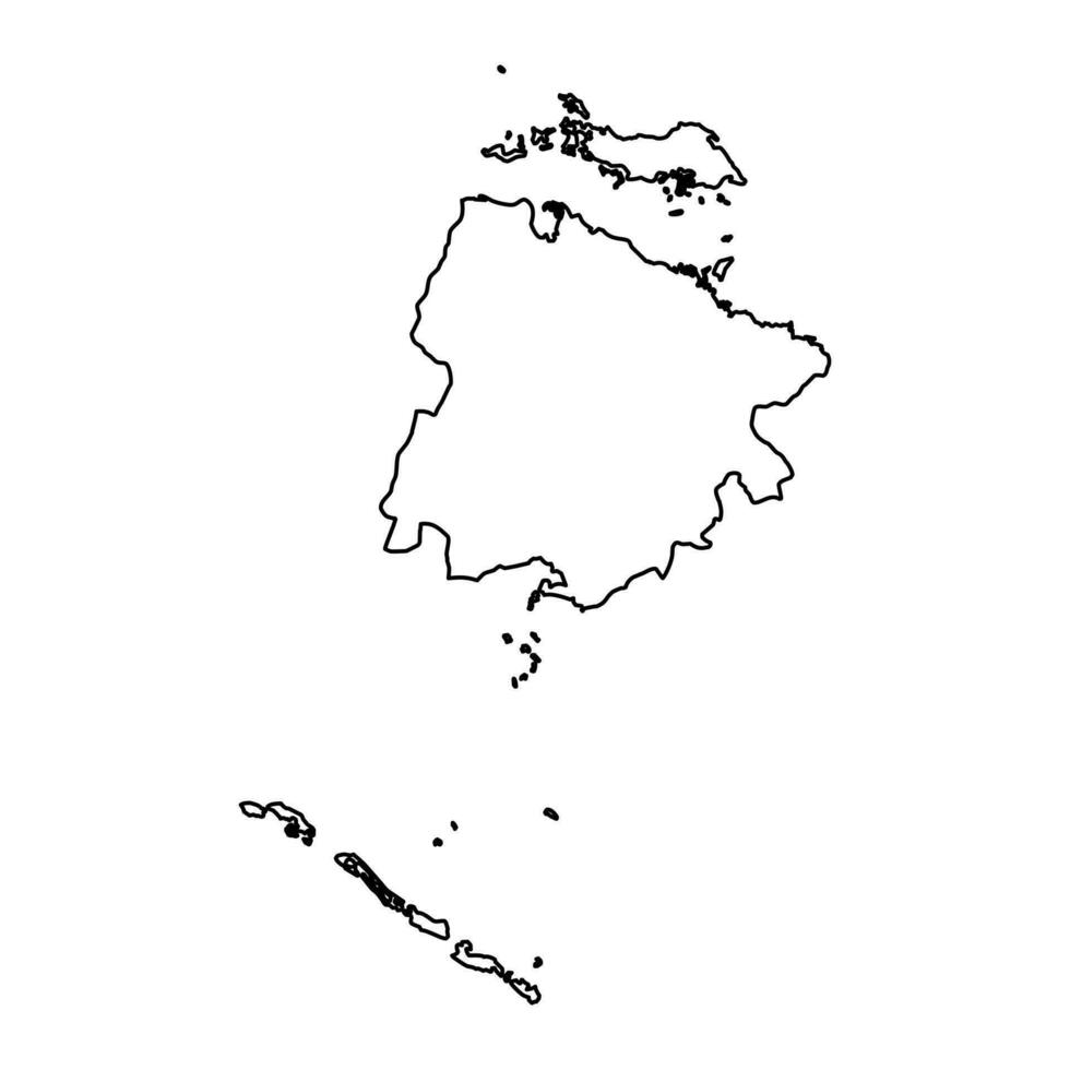 Ciego de Avila province map, administrative division of Cuba. Vector illustration.