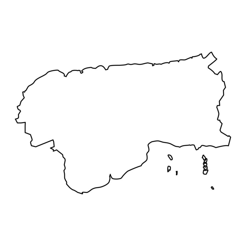 Artemisa province map, administrative division of Cuba. Vector illustration.