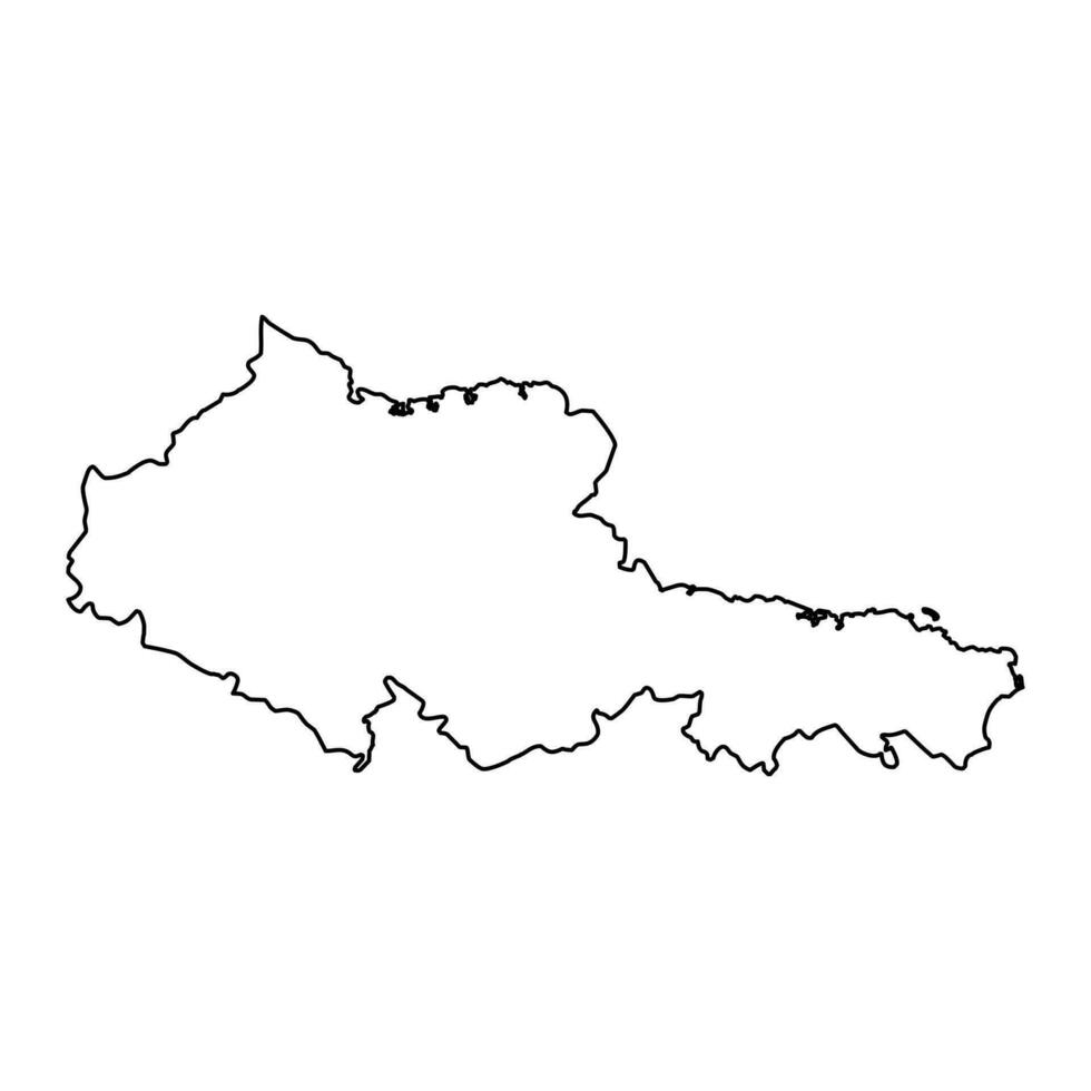 Holguin province map, administrative division of Cuba. Vector illustration.