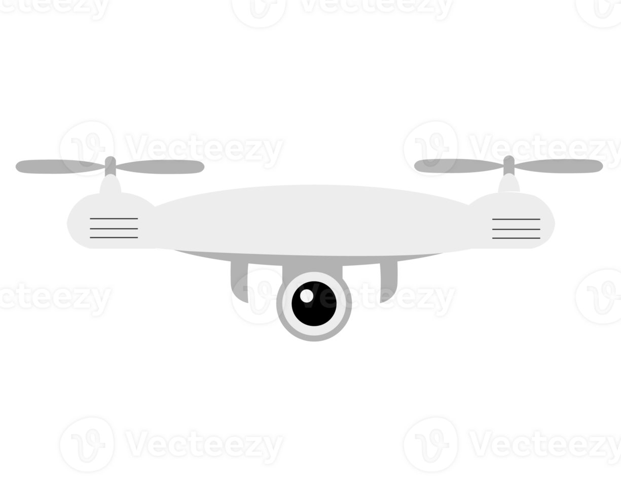 Remote aerial drone with a camera taking photography or video recording . png
