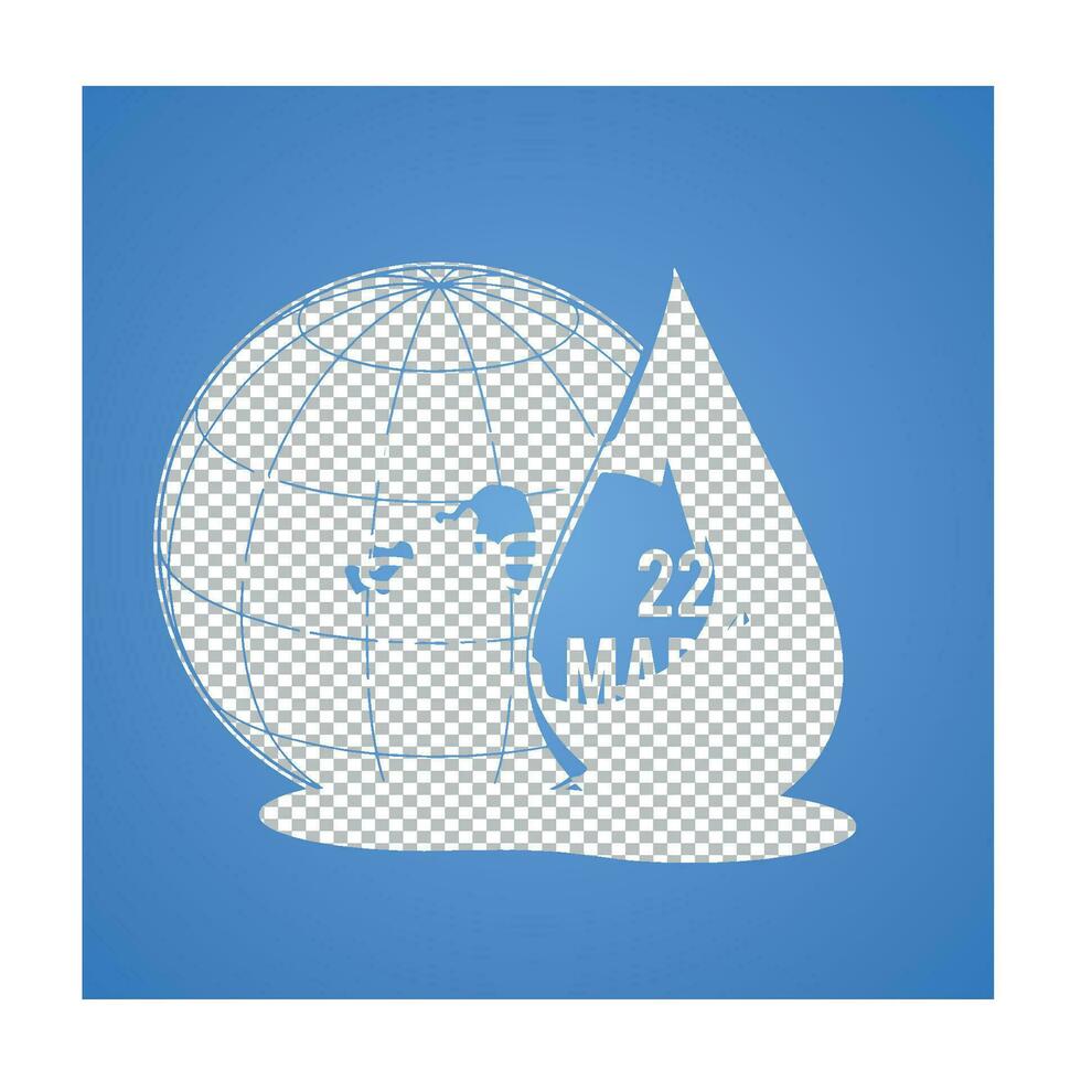 World water day 22 march banner post vector