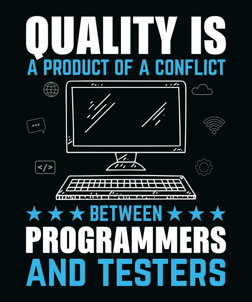 Programmer T Shirt Design vector