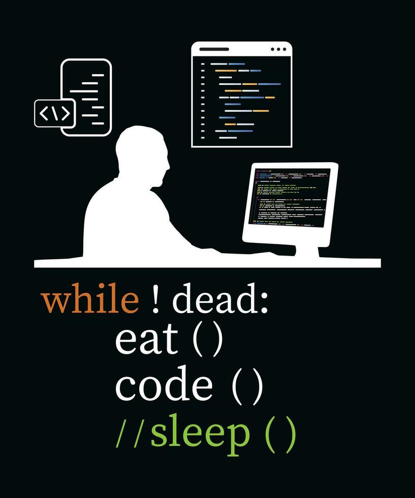 Programmer T Shirt Design vector
