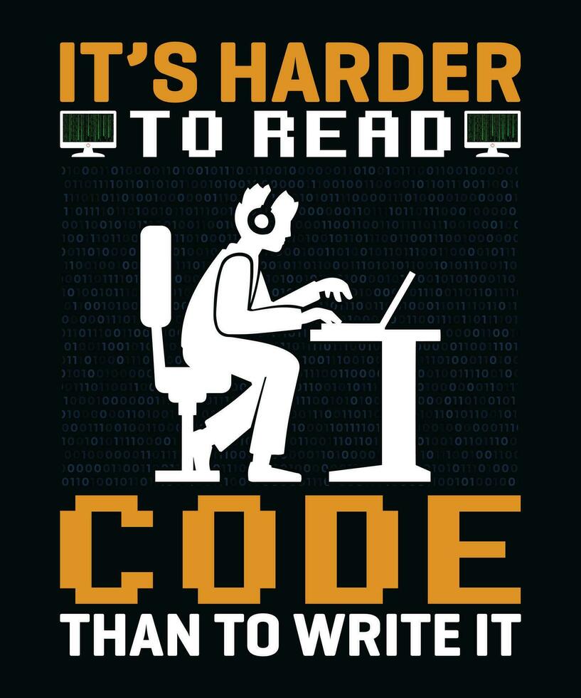 Programmer T Shirt Design vector