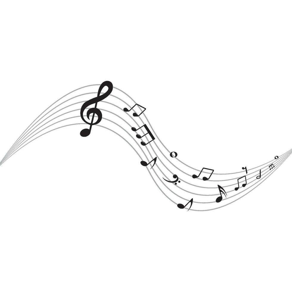 Musical note icon vector