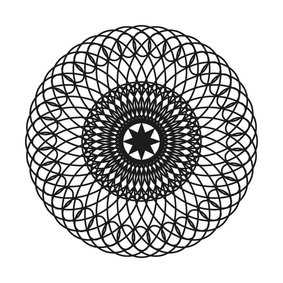 Abstract geometric spirograph background vector