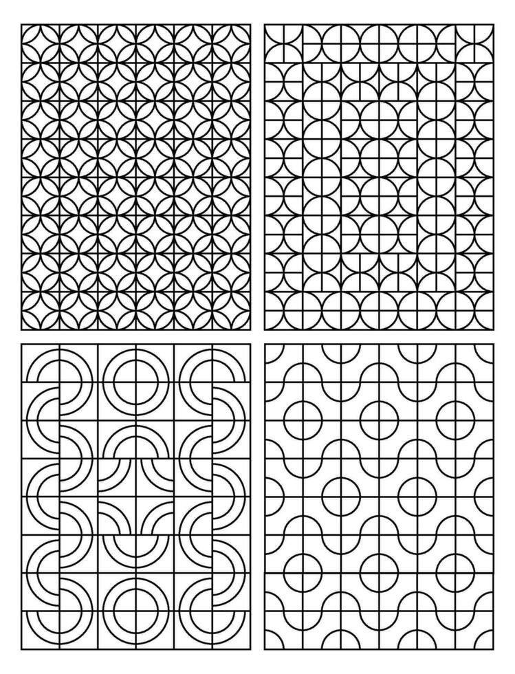 Coloring pages geometric for kids vector