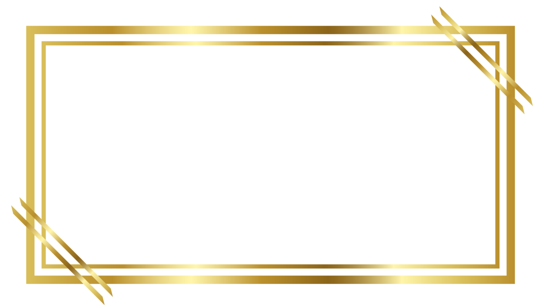 Rectangle golden frame border Vintage luxury retro golden corner border rectangle frame transparent background png