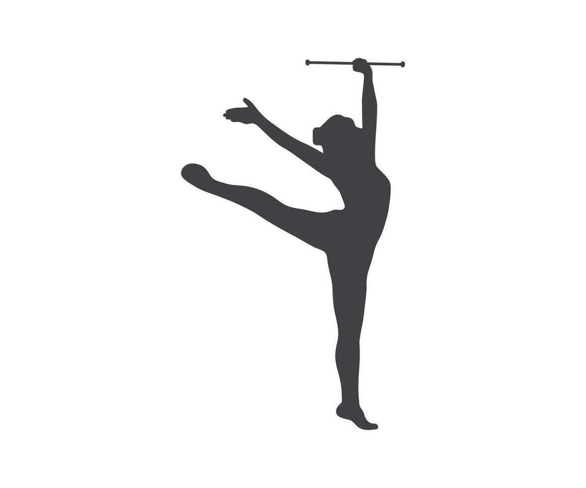 Baton Twirling Silhouette, Twirling , Sport Baton Silhouette vector