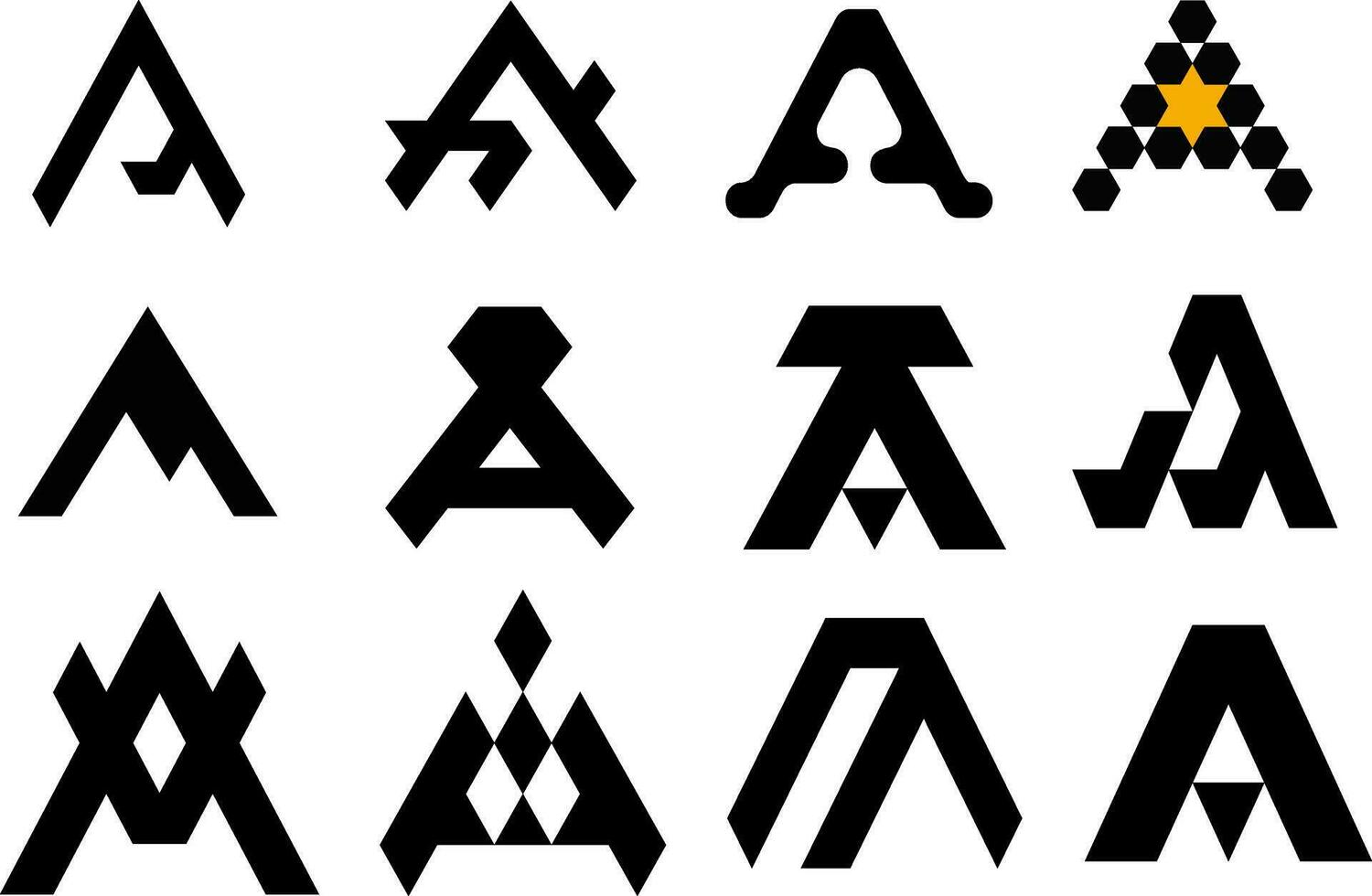 Letter A icon logo versatile for businesses vector
