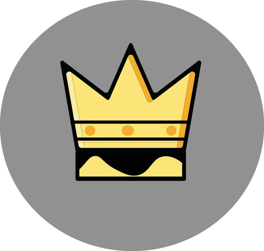 A vector illustration of a king's crown, an iconic symbol of royalty and authority.